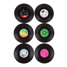 Load image into Gallery viewer, Vinyl Record Coaster Set