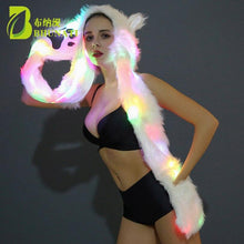 Load image into Gallery viewer, LED Fur Hood
