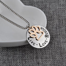 Load image into Gallery viewer, Rescue Paw Print Necklace