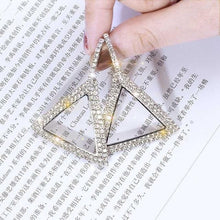 Load image into Gallery viewer, Rhinestone Geometric Earrings