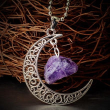 Load image into Gallery viewer, Vintage Crystal Moon Necklace