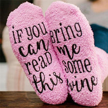 Load image into Gallery viewer, Fluffy Wine Socks