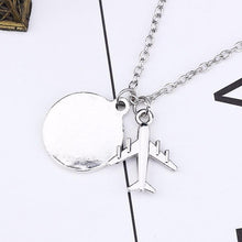 Load image into Gallery viewer, Silver Travel Pendant Necklace
