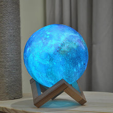 Load image into Gallery viewer, Galaxy Print Moon Lamp

