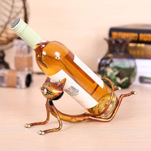 Load image into Gallery viewer, Yoga Cat Wine Stand

