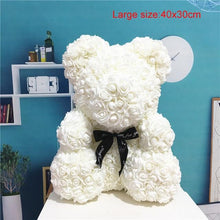 Load image into Gallery viewer, Rose-Covered Teddy Bear
