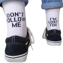 Load image into Gallery viewer, Graphic Print Quotable Socks
